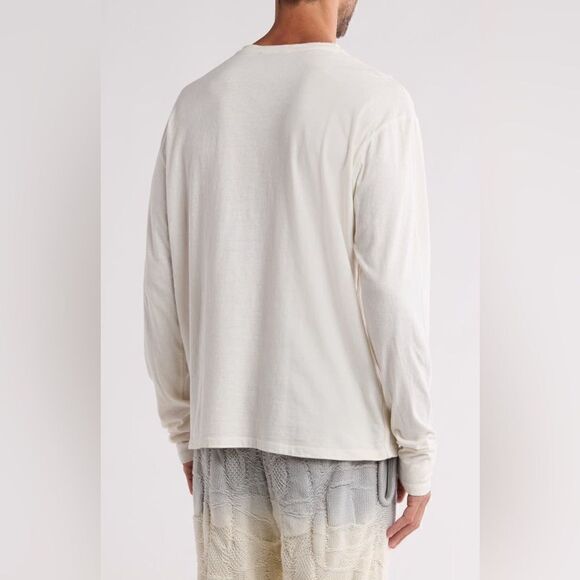 TWENTY Men's Slub Long Sleeve Cotton T-Shirt NWOT size small - Picture 2 of 6